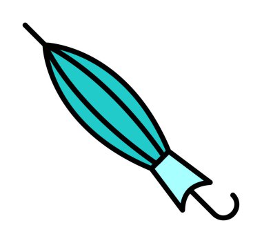 Kapatılan Şemsiye web simgesi, vektör illüstrasyonu