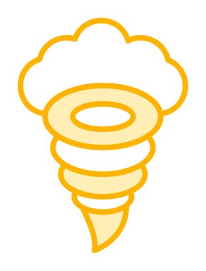 Tornado Simgesi, basit vektör illüstrasyonu