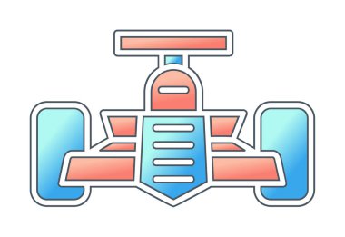 Yarış arabası ikonu vektör çizimi