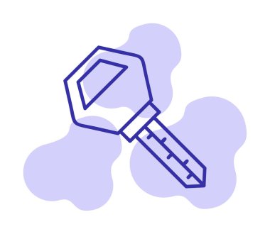 Araba anahtarı simgesi. düz dizayn. vektör illüstrasyonu 