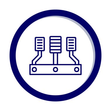 Araba Hızlandırıcı düz simgesi, vektör illüstrasyonu 