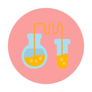 Test tüplü kimya laboratuvarı. Kimya konsepti                                             