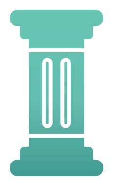 Sütun düz simgesinin vektör illüstrasyonu