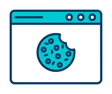 Basit Web Kurabiyeleri simgesi, vektör illüstrasyonu