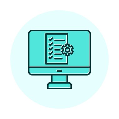 Proje Yönetimi simge vektör çizim