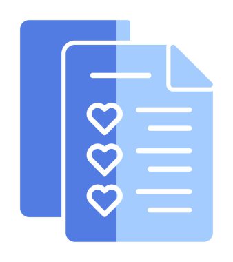 Dilek listesi. Web simgesi basit illüstrasyon 