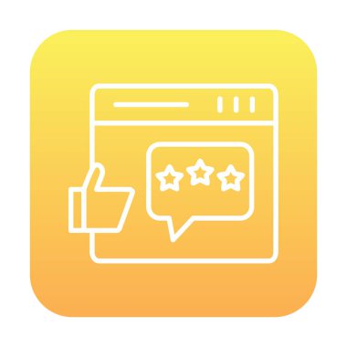 Basit düz geribildirim simgesi vektör illüstrasyon tasarımı