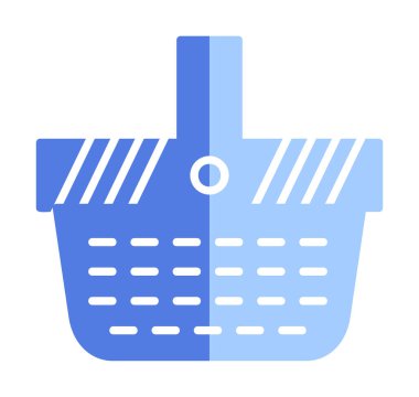 piknik sepeti web simgesi, vektör illüstrasyonu 