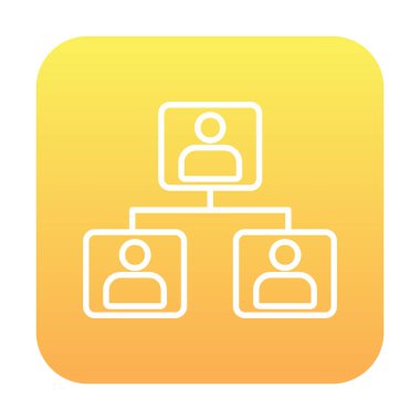 takım ağ simgesi, vektör illüstrasyonu 