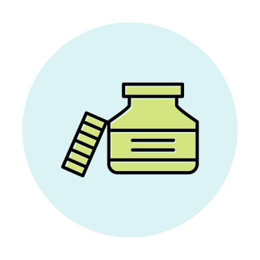 Mürekkep kavanozu simgesinin vektör çizimi 