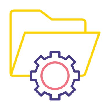 Basit Veri Yönetimi simgesi, vektör illüstrasyonu