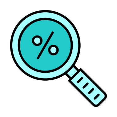 İndirimli Arama ikonu vektör illüstrasyonu