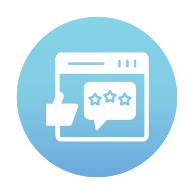 Basit düz geribildirim simgesi vektör illüstrasyon tasarımı