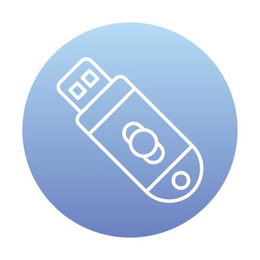 usb flash disk simgesinin vektör çizimi 