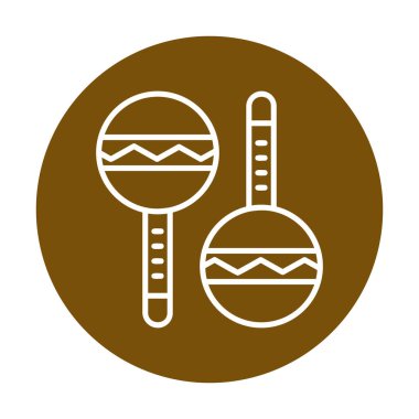 maracas simgesi vektör illüstrasyonu