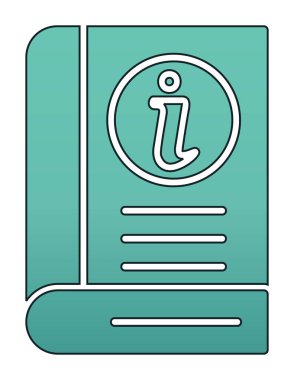 Bilgi Defteri simgesi. dosya simgesi. vektör illüstrasyonu