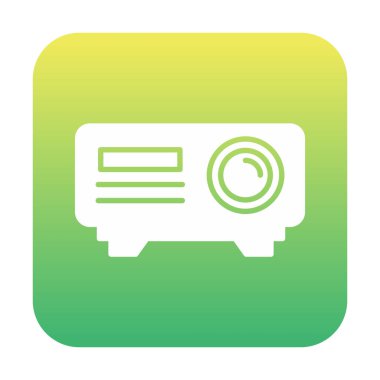 düz projektör web simgesi vektör çizimi tasarımı