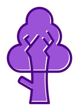 ağaç web simge vektör çizim