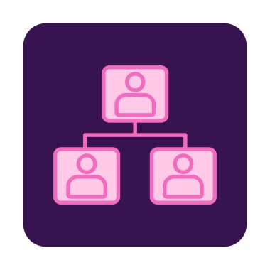 takım ağ simgesi, vektör illüstrasyonu 