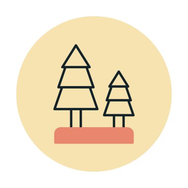 Orman ikonu vektör illüstrasyonu 