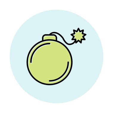 karikatür bombası, vektör illüstrasyonu