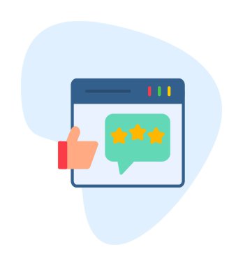 Basit düz geribildirim simgesi vektör illüstrasyon tasarımı