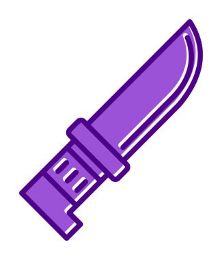 Beyaz arka plan üzerinde izole bıçak simge vektör  