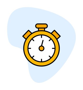 düz kronometre ikon vektör çizimi