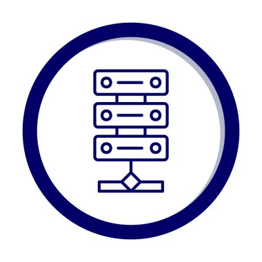 Ağ sunucu simgesinin vektör illüstrasyonu 