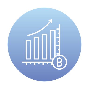 Kâr, kripto para birimi şeması, bitcoin vektör ilüstrasyonu