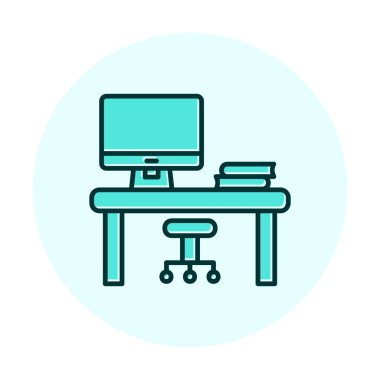 bilgisayar Resepsiyon simge vektör çizim 