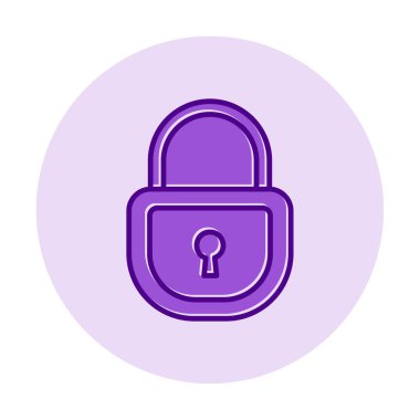 asma kilit web simgesi, vektör illüstrasyonu