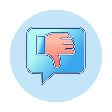 Hoşlanmıyorum. Web simgesi basit illüstrasyon 