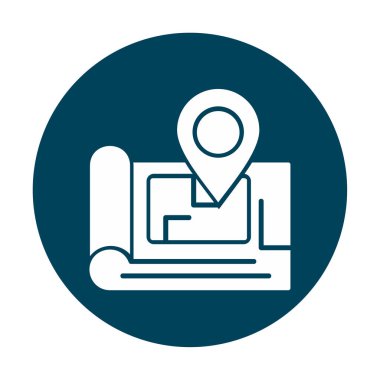 gps konum simgesi, vektör illüstrasyonu basit tasarım