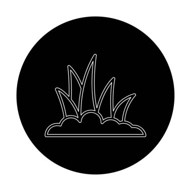 Çim simgesi, vektör illüstrasyonu 