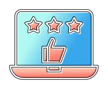 Geri besleme vektörü glifin düz simgesi. İyi İnceleme konsepti                    