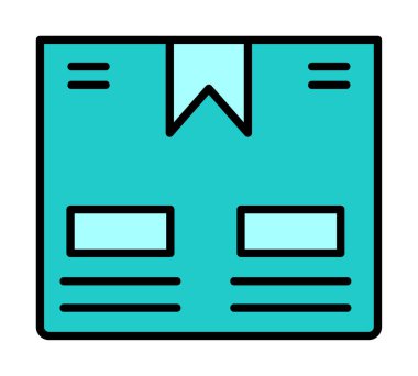 Taşıma Kutusunun vektör illüstrasyonu modern simge                             