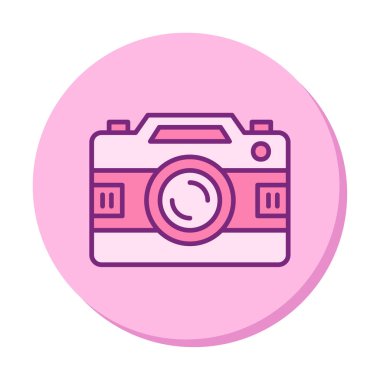 fotoğraf makinesi ikon vektör illüstrasyonu                      