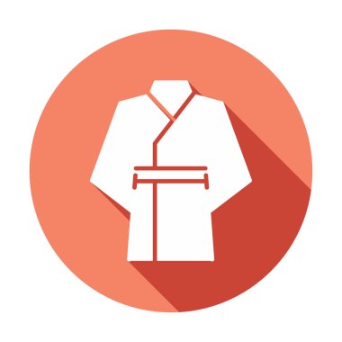 Japon kimonosu ana hatları ikon vektör illüstrasyon tasarımı