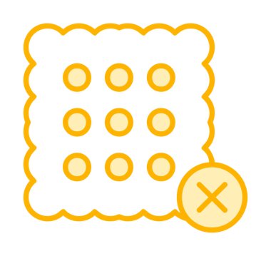 Basit Şekersiz simge, vektör illüstrasyonu