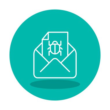 Basit çöp posta harfi simgesi, vektör illüstrasyonu