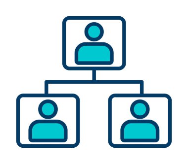 Basit ağ simgesi, vektör illüstrasyonu