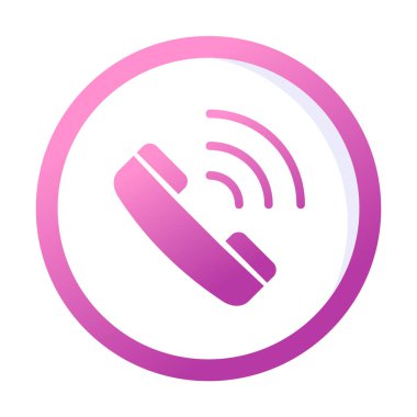 Düz modern telefon görüşmesi. simge illüstrasyonu  