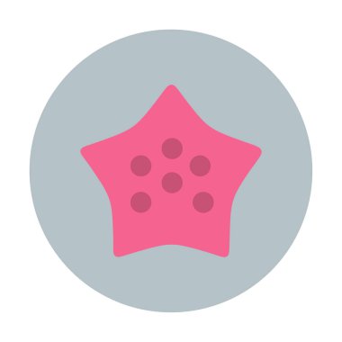 denizyıldızı düz ikon vektör çizimi 