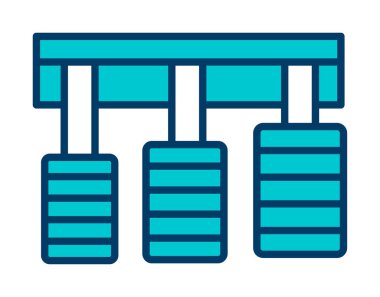 Araba pedalları web tasarım ikonu. Beyaz arkaplanda vektör illüstrasyonu