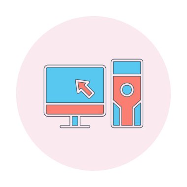 kişisel bilgisayar simgesi, vektör illüstrasyonu basit tasarım