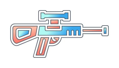 Keskin nişancı silahı ikonu vektör çizimi