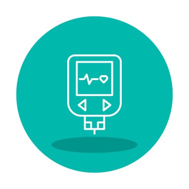 modern düz düz Glucometer simgesi çizimi