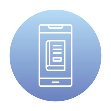 çevrimiçi kitap simgesi, vektör illüstrasyonu 