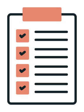 Kontrol Listesi web simgesi, vektör illüstrasyonu 